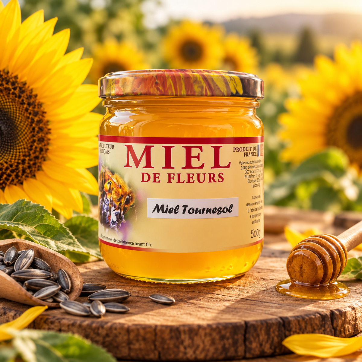 Miel de Tournesol artisanal — doux et crémeux (500 g)